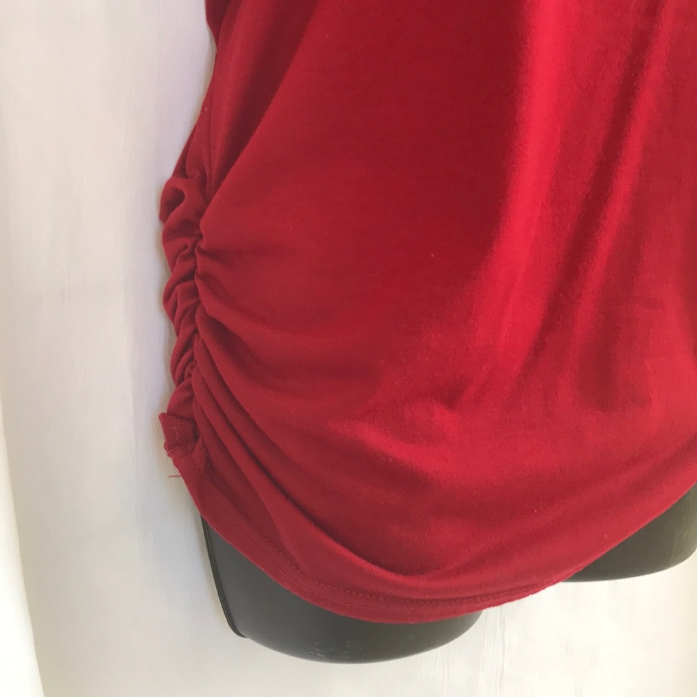 Red Cold Shoulder Top - Picture 3 of 3